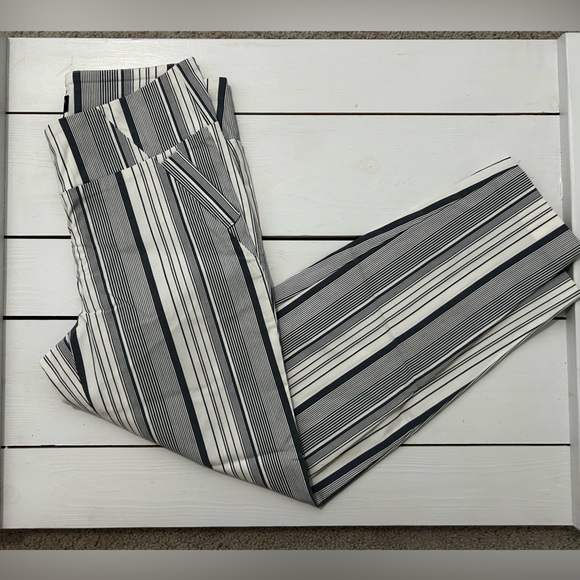 Soho Apparel Monochrome Striped Straight Leg Pants - Picture 2 of 6